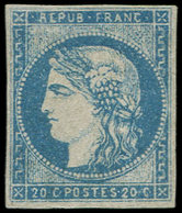 (*) EMISSION DE BORDEAUX - 44A  20c. Bleu, T I, R I, Frais Et TB. Br - 1870 Ausgabe Bordeaux