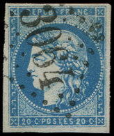 EMISSION DE BORDEAUX - 44B  20c. Bleu, T I, R II, Pos. 12, Obl. GC 3064, TB - 1870 Ausgabe Bordeaux