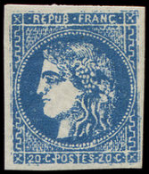 * EMISSION DE BORDEAUX - F46B 20c. Bleu, FAUX De Marseille, TB - 1870 Ausgabe Bordeaux