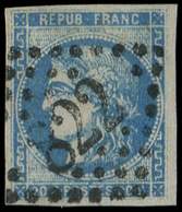 EMISSION DE BORDEAUX - 46Ad 20c. OUTREMER, T III, R I, Obl. GC 822, Belle Nuance, TB - 1870 Ausgabe Bordeaux