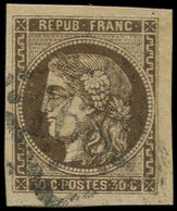 EMISSION DE BORDEAUX - 47   30c. Brun, Obl., énormes Marges, TTB - 1870 Emission De Bordeaux
