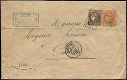 Let EMISSION DE BORDEAUX - 47e  30c. Brun, "R Relié Au Cadre" Et N°31, Obl. GC 1918 S. Env., Càd T17 LAGNIEU 20/11/71, T - 1870 Ausgabe Bordeaux