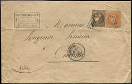 Let EMISSION DE BORDEAUX - 47e  30c. Brun, "R Relié Au Cadre" Et N°31, Obl. GC 1918 S. Env., Càd T17 LAGNIEU 20/11/71, T - 1870 Emission De Bordeaux