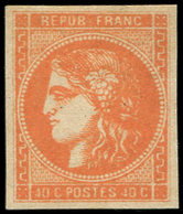 * EMISSION DE BORDEAUX - 48   40c. Orange, TB - 1870 Emission De Bordeaux