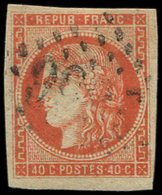 EMISSION DE BORDEAUX - 48d  40c. ROUGE-SANG, Obl., Jolie Nuance, TB - 1870 Ausgabe Bordeaux