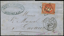 Let EMISSION DE BORDEAUX - 48e  40c. Orange FONCE, Jolie Nuance, Obl. GC 772 S. LAC, Càd T17 CASTRES-S-L'AGOUT 29/3/71,  - 1870 Ausgabe Bordeaux