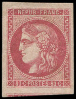 * EMISSION DE BORDEAUX - 49   80c. Rose, Marges énormes, TTB. Br - 1870 Ausgabe Bordeaux