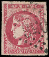 EMISSION DE BORDEAUX - 49   80c. Rose, Oblitéré GC, Belle Nuance, TB - 1870 Ausgabe Bordeaux
