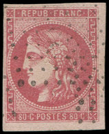 EMISSION DE BORDEAUX - 49d  80c. GROSEILLE, Obl., TB. C - 1870 Emission De Bordeaux