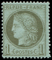 ** CERES DENTELE - 50    1c. Vert-olive, TB - 1871-1875 Cérès