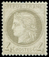** CERES DENTELE - 52a   4c. Gris-jaunâtre, Inf. Trace D'adh., Très Bien Centré, TB - 1871-1875 Cérès