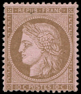 * CERES DENTELE - 58   10c. Brun Sur Rose, TB. C - 1871-1875 Ceres