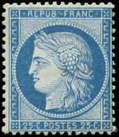 * CERES DENTELE - 60B  25c. Bleu, T II, Timbre RR Neuf, TB. J - 1871-1875 Ceres