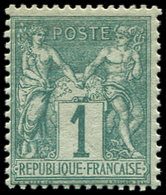 ** TYPE SAGE - 61    1c. Vert, Frais Et TB - 1876-1878 Sage (Type I)