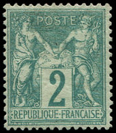 * TYPE SAGE - 62    2c. Vert, Bon Centrage, TB - 1876-1878 Sage (Type I)