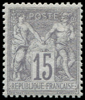 ** TYPE SAGE - 66   15c. Gris, TB - 1876-1878 Sage (Type I)