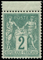 ** TYPE SAGE - 74    2c. Vert, Centrage Parfait, Petit Bdf, Fraîcheur Postale, Superbe - 1876-1878 Sage (Typ I)