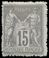 * TYPE SAGE - 77   15c. Gris, Dentelure Irrégulière, TB - 1876-1878 Sage (Typ I)