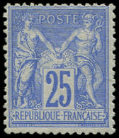 * TYPE SAGE - 78   25c. Outremer, Ch. Un Peu Forte, TB - 1876-1878 Sage (Type I)