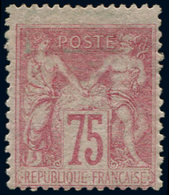 * TYPE SAGE - 81   75c. Rose, Frottages Au Recto, B/TB - 1876-1878 Sage (Typ I)