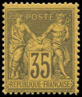 ** TYPE SAGE - 93   35c. Violet-noir Sur Jaune, Très Frais Et TB. C - 1876-1878 Sage (Type I)