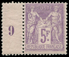** TYPE SAGE - 95    5f. Violet Sur Lilas, Mill.9, TB - 1876-1878 Sage (Type I)