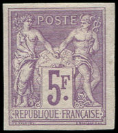 * TYPE SAGE - 95e   5f. Violet Sur Lilas, NON DENTELE, TB. Br - 1876-1878 Sage (Type I)