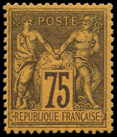 * TYPE SAGE - 99   75c. Violet Sur Orange, Fraîcheur Postale, TTB - 1876-1878 Sage (Type I)
