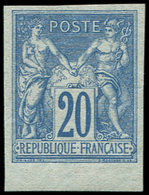 ** TYPE SAGE - Granet 73c : 20c. Bleu Foncé, Petit Bdf, TB. C - 1876-1878 Sage (Typ I)