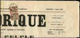 Let TYPE SAGE SUR LETTRES - N°85 (2) Obl. Càd T18 ST BRIEUC 2/3/78 S. Journal Entier L'ARMORIQUE, Rayon Général, Superbe - 1877-1920: Période Semi Moderne