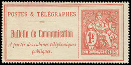 (*) TELEPHONE - Téléphone 29 : 1f. Rouge, TB - Télégraphes Et Téléphones