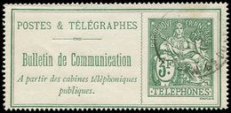 (*) TELEPHONE - Téléphone 30 : 3f. Vert, Oblitéré, TB - Télégraphes Et Téléphones
