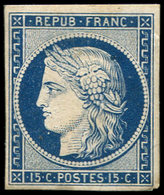 (*) ESSAIS -  2 : 15c. Bleu, Papier Carton, TB - Autres & Non Classés