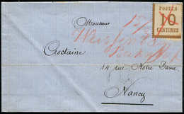 Let ALSACE-LORRAINE - 5   10c. Bistre, Obl. Au Crayon Rouge Sur LAC De 1871, Mention Au Crayon Rouge "15/3, Weissenburg  - Autres & Non Classés