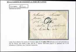 Let LETTRES SANS TIMBRE ET DOCUMENTS DIVERS - Lettre D'une Détenue De La Caserne De Tournon Du 11/7/48 Pour Son Mari Pri - Autres & Non Classés