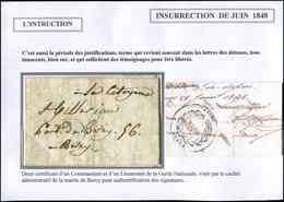 Let LETTRES SANS TIMBRE ET DOCUMENTS DIVERS - 2 Certificats D'un Commandant Et D'un Lieutenant De La Garde Nationale, Vi - Sonstige & Ohne Zuordnung