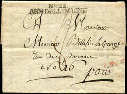 Let MARQUES POSTALES D'ARMEES - MP N°22/ARM.D'ALLEMAGNE S. LAC De Magdebourg 1811, TTB - Marques D'armée (avant 1900)