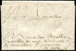 Let OBLITERATIONS PAR DEPARTEMENTS - 5/BASSES ALPES Lettre De Manosque Du 7/3/1667 Pour Aix En Provence, TB - 1849-1876: Période Classique