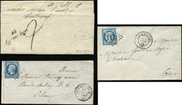 Let OBLITERATIONS PAR DEPARTEMENTS - 43/LOIRET FAY-AUX-LOGES, LSC Avec Cursive + 2 Lettres Affr. Obl. PC Et GC, Timbres  - 1849-1876: Période Classique