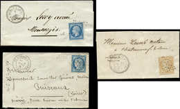 Let OBLITERATIONS PAR DEPARTEMENTS - 43/LOIRET ST BENOIT-SUR-LOIRE, 3 Lettres Affr. Obl. PC + T22, GC + T17 Et GC + T24, - 1849-1876: Klassik