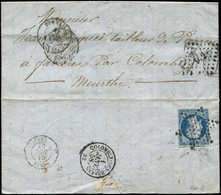 Let OBLITERATIONS PAR DEPARTEMENTS - 52/MEURTHE & MOSELLE LAC De Versailles 31/12/57 Pour COLOMBEY, Taxe 30 DT Pour Lett - 1849-1876: Période Classique