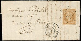 Let LETTRES DE PARIS - N°13A Obl. ETOILE S. LAC, Càd 2 PARIS 2 (9) 5/5/59, Indice 36, Rareté, TTB - 1849-1876: Période Classique