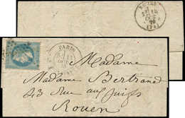 Let BALLONS MONTES - N°29B Obl. Etoile 15 S. LAC, Càd R. Bonaparte 13/10/70, Arr. ROUEN 18/10, TB. LE GODEFROY CAVAIGNAC - Krieg 1870