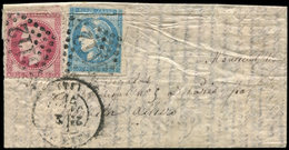 Let Boules De Moulins -  N°32 Et 45B P.d. Obl. GC 3112 S. LAC, Càd T17 RENNES 2/1/71, Pour PARIS Par Moulins, B/TB - Guerre De 1870