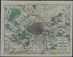 Let Guerre De 1870 -  Carte Des Chemins De Fer Des Environs De Paris, Edition Balion, 1870, TB - Guerre De 1870