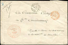 Let Commune De Paris -  Cachet Rouge RR (N°6920) COMMISSION Du TRAVAIL Et De L'ECHANGE S. Env. Avec Càd R. St Domque St  - Krieg 1870