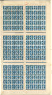 ** TIMBRES EN FEUILLES - 140   Semeuse Camée, 25c. Bleu, FEUILLE De 150 Mill.4, N°U 2302 1, TB - Feuilles Complètes