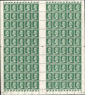 ** TIMBRES EN FEUILLES - 172   Pasteur, 20c. Vert, FEUILLE De 100 CD 1/2/26, TB - Feuilles Complètes