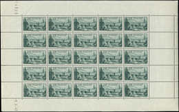 ** TIMBRES EN FEUILLES - 394   St Malo, 20f. Vert, FEUILLE De 25, TB - Feuilles Complètes