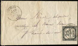 Let TAXE - 5   25c. Noir, T I, Obl. TREVIERES 26/9/73 S. LAC, TB - 1859-1959 Lettres & Documents